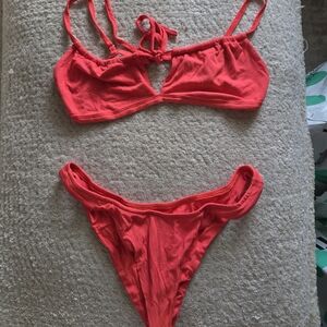 superdown Neon Coral Bikini Set